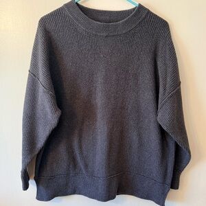 Aerie Dark Gray Women's Oversized pullover Sweater Soft ribbed